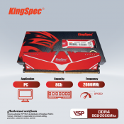 Ram PC KingSpec DDR4 8Gb - 2666MHz