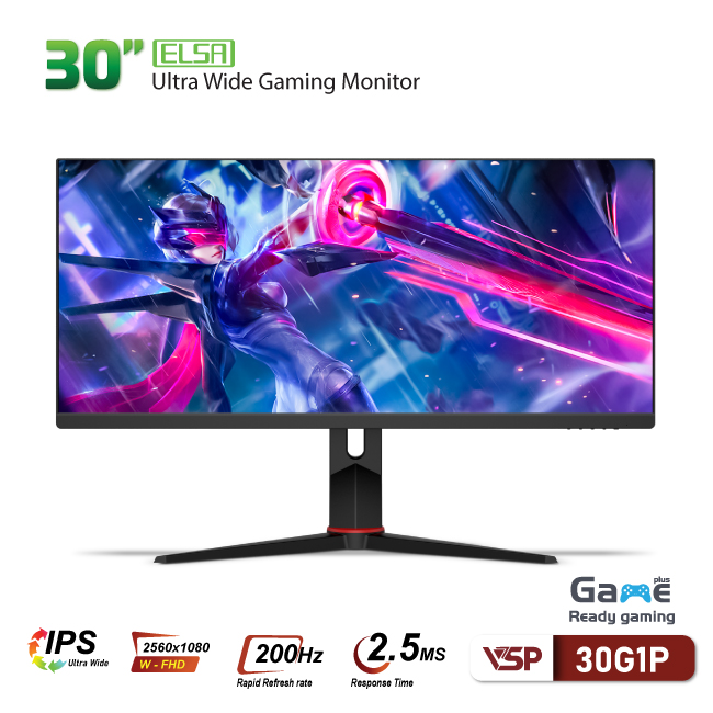 elsa-30g1p-c490en-1-1 Màn hình Ultrawide Gaming Elsa 30G1P - 200Hz